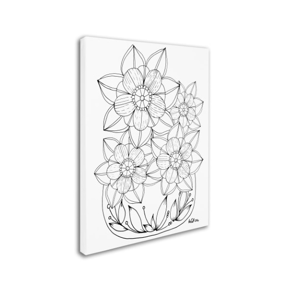 KCDoodleArt 'Flower Design 5' Canvas Art,14x19